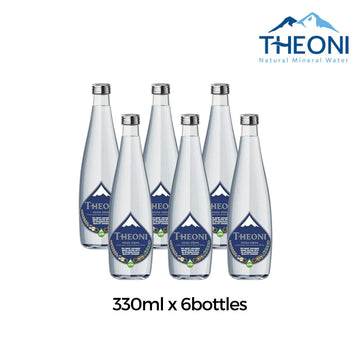 Theoni Natural Spring Sparkling Water 330mlx24 (Alkaline Water pH8)